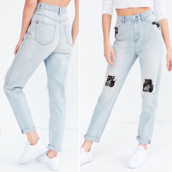 Urban Outfitters Denim - BDG Sequin Mom Jeans // Urban Outfitters